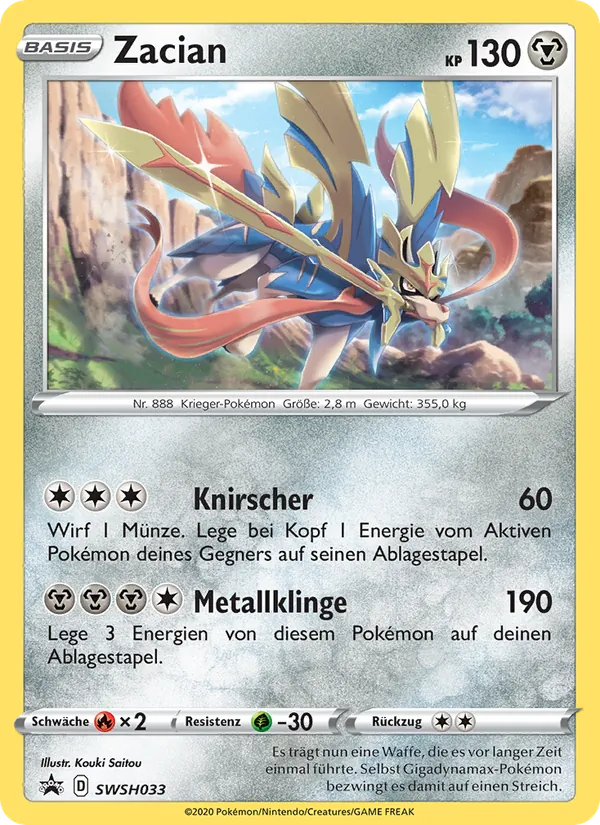 Zacian (SWSH Black Star Promos #SWSH033/307)
