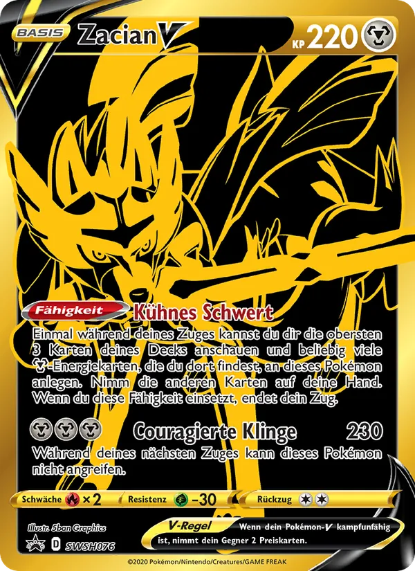 Zacian V (SWSH Black Star Promos #SWSH076/307)