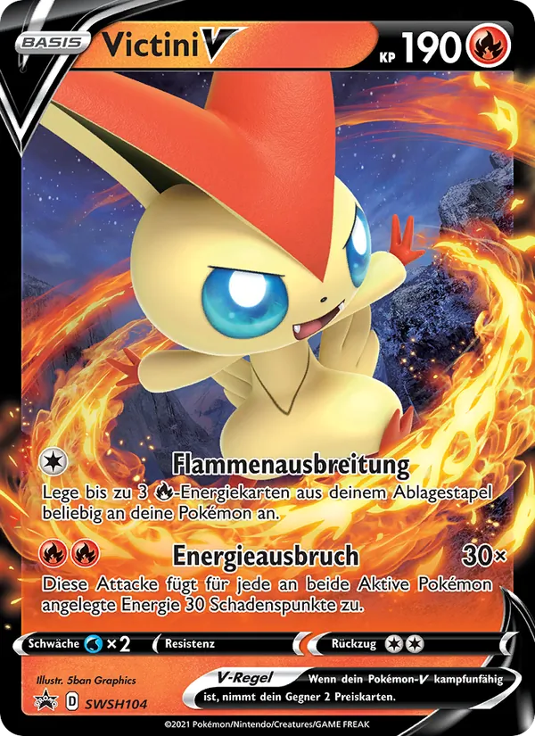 Victini V (SWSH Black Star Promos #SWSH104/307)