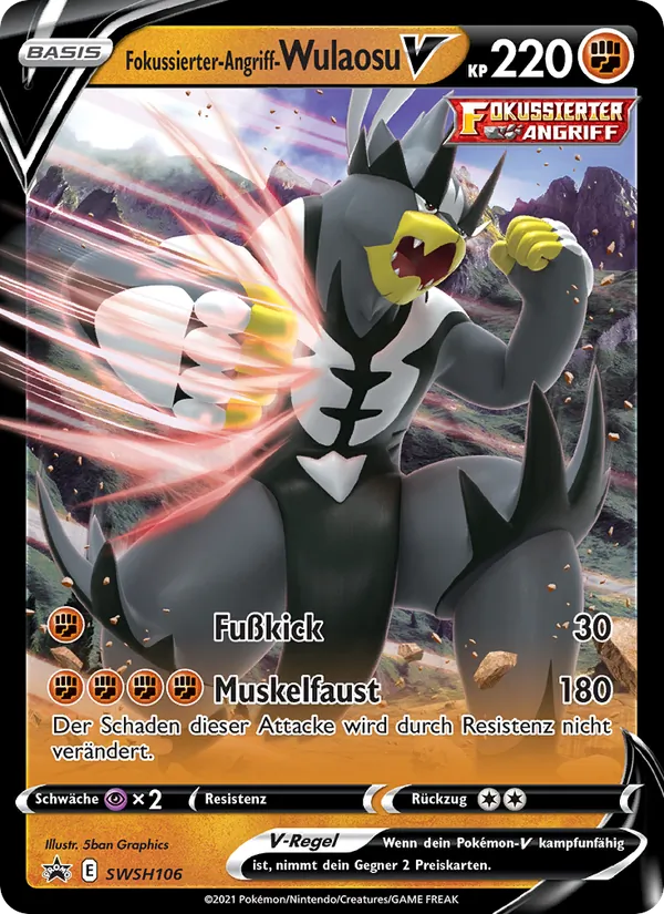 Fokussierter-Angriff-Wulaosu V (SWSH Black Star Promos #SWSH106/307)
