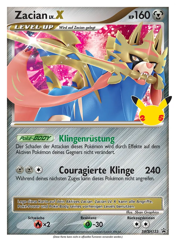 Zacian (SWSH Black Star Promos #SWSH135/307)