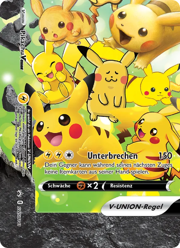 Pikachu V-UNION (SWSH Black Star Promos #SWSH141/307)