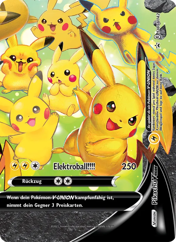 Pikachu V-UNION (SWSH Black Star Promos #SWSH142/307)