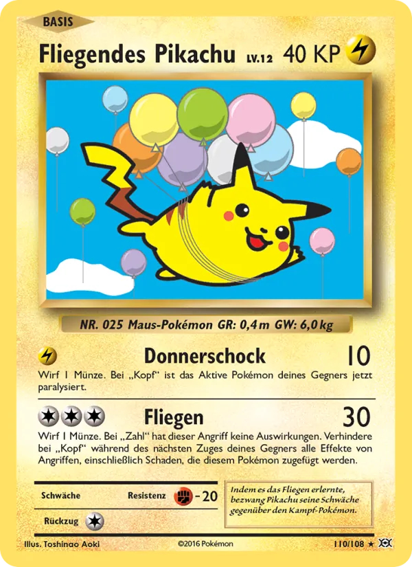 Fliegendes Pikachu (Evolution #110/108)