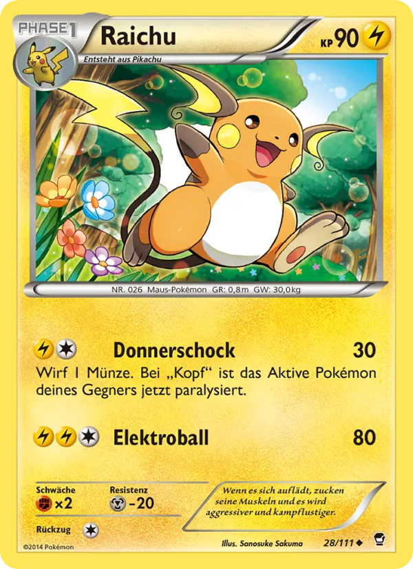 Raichu (Fliegende Fäuste #28/111)