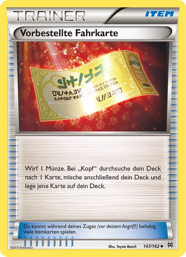 Vorbestellte Fahrkarte (TURBOstart #147/162)