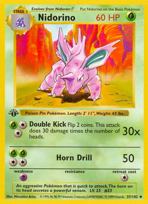Nidorino (Base Set #37/102)