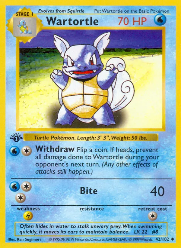 Wartortle (Base Set #42/102)