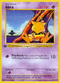 Abra (Base Set #43/102)