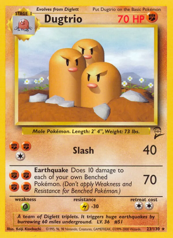 Dugtrio (Base Set 2 #23/130)