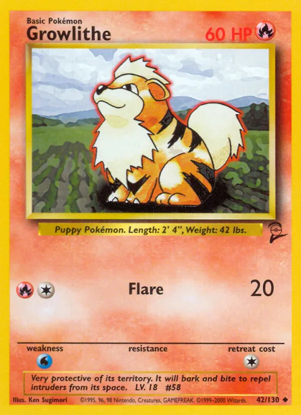 Growlithe (Base Set 2 #42/130)