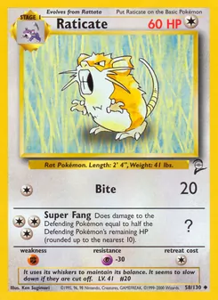 Raticate (Base Set 2 #58/130)