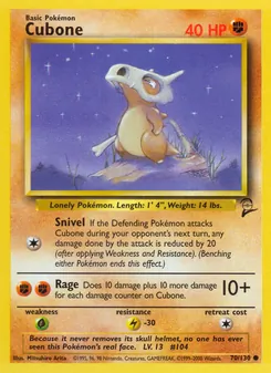 Cubone (Base Set 2 #70/130)