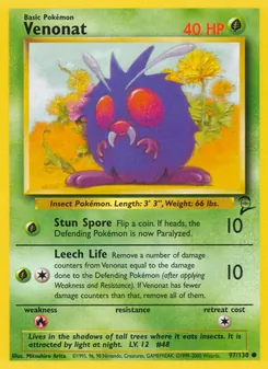 Venonat (Base Set 2 #97/130)