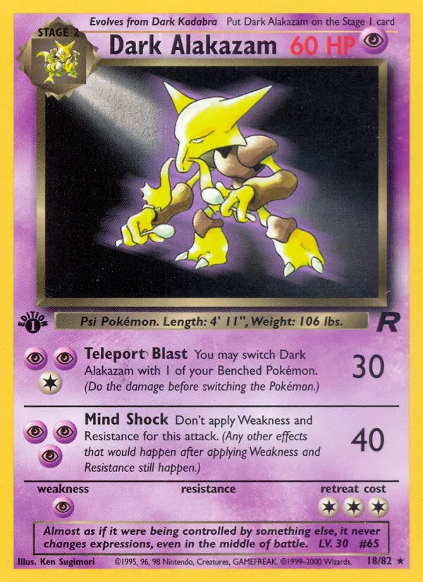 Dark Alakazam (Team Rocket #18/82)