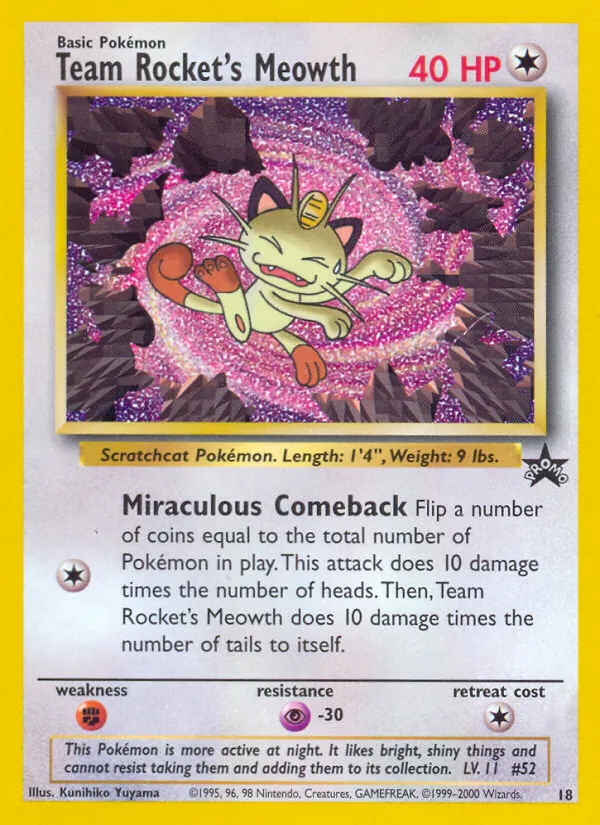 Team Rocket's Meowth (Wizards Black Star Promos #18/53)