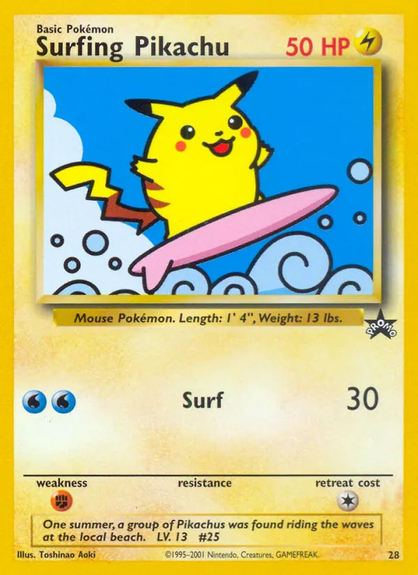 Pikachu surfeur (Wizards Black Star Promos #28/53)