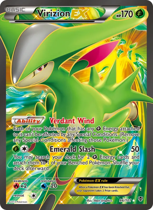 Virizion-EX (Plasma Blast #96/101)
