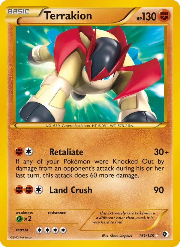 Terrakion (Boundaries Crossed #151/149)