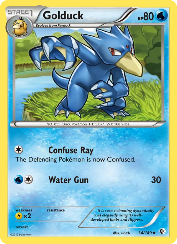 Golduck (Boundaries Crossed #34/149)