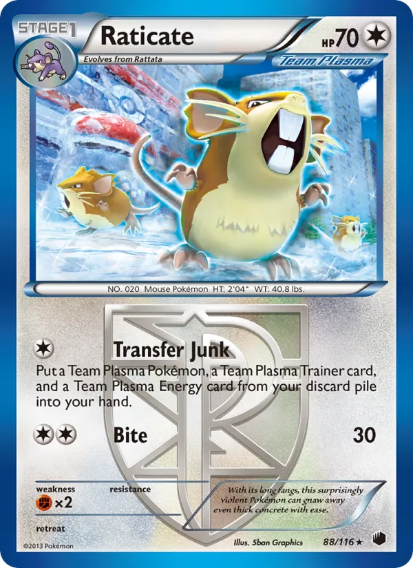 Raticate (Plasma Freeze #88/116)