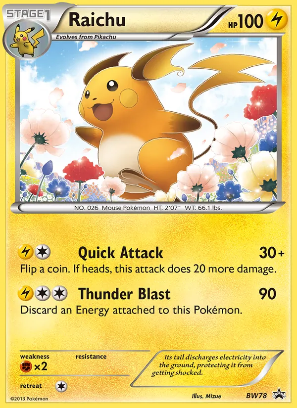 Raichu (BW Black Star Promos #BW78/101)