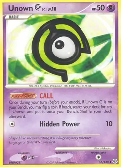 Unown C (Diamond & Pearl #67/130)