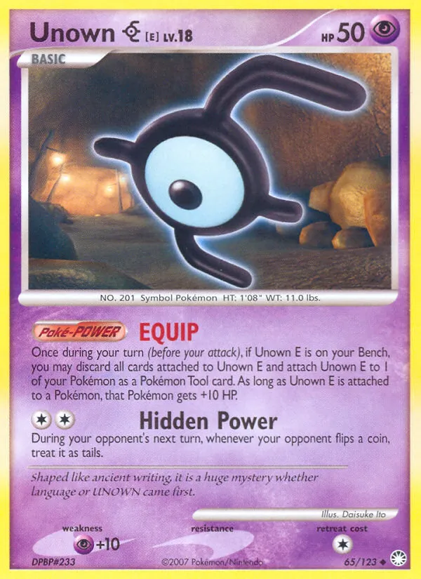 Unown E (Mysterious Treasures #65/123)