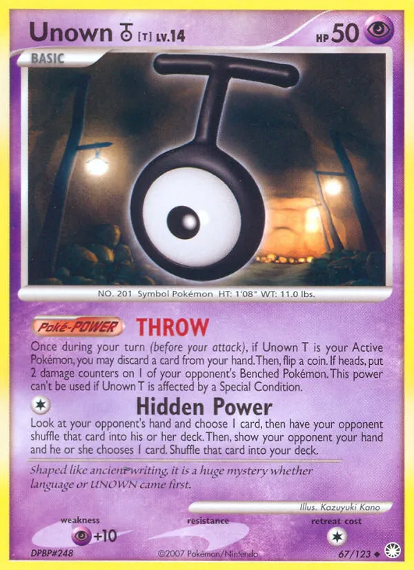 Unown T (Mysterious Treasures #67/123)