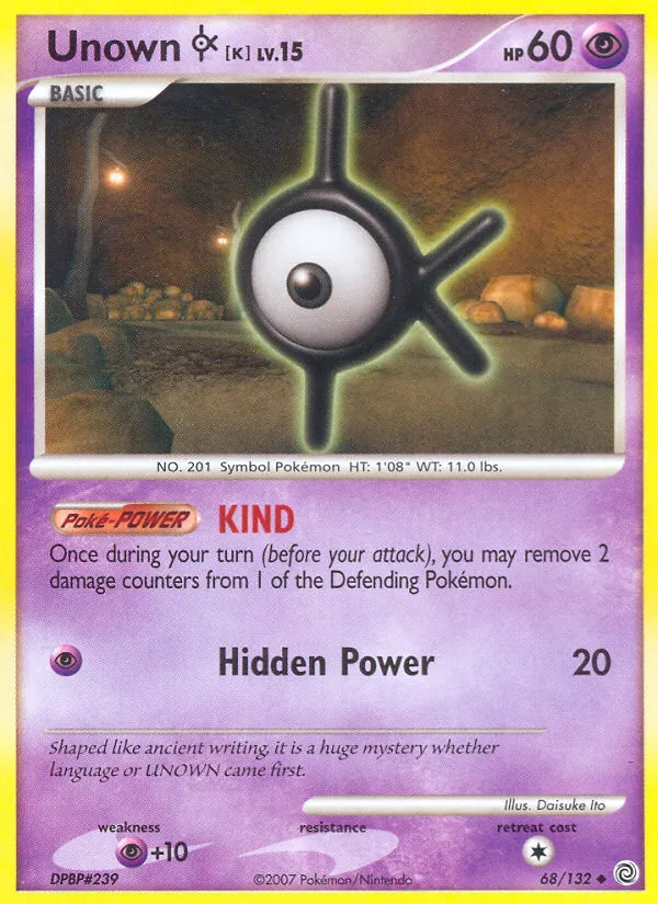 Unown K (Secret Wonders #68/132)