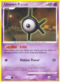 Unown K (Secret Wonders #68/132)
