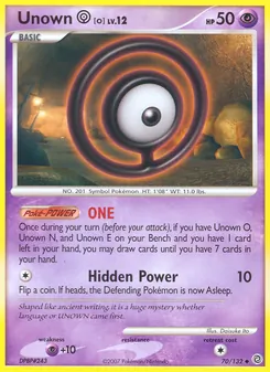 Unown O (Secret Wonders #70/132)