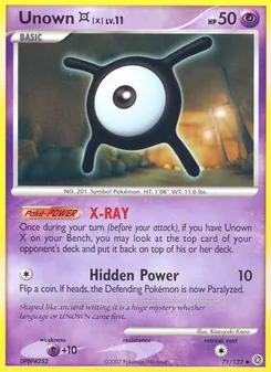 Unown X (Secret Wonders #71/132)