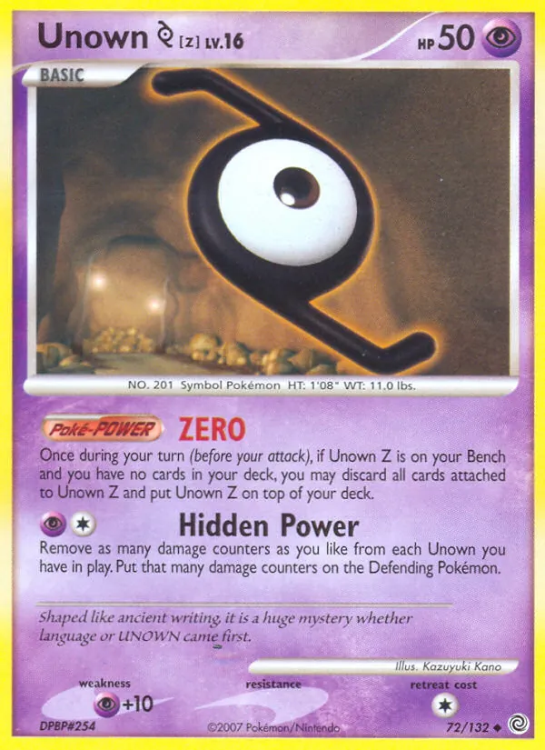 Unown Z (Secret Wonders #72/132)
