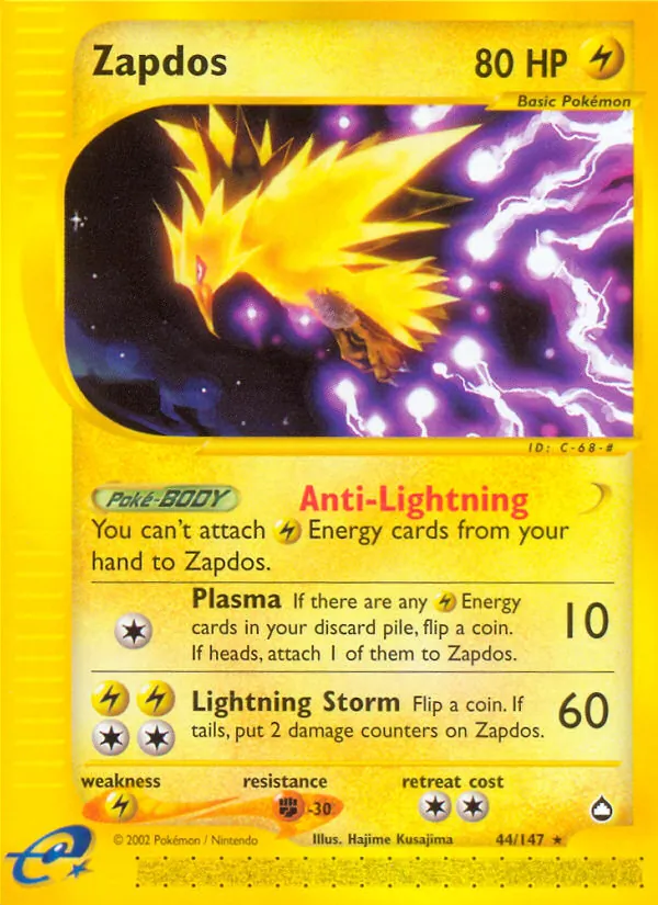 Zapdos (Aquapolis #44/147)