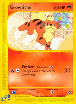 Growlithe (Aquapolis #51/147)
