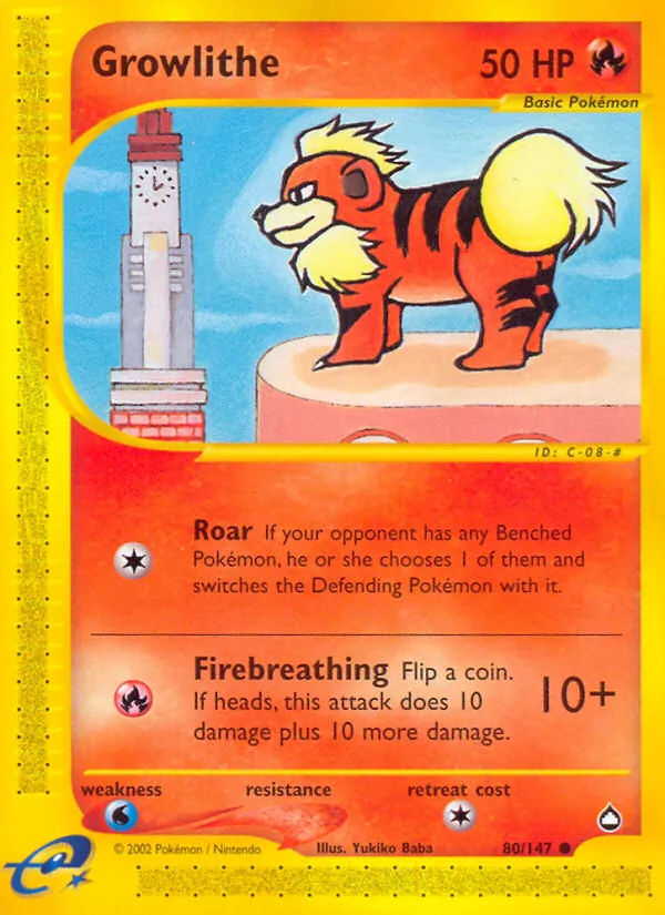 Growlithe (Aquapolis #80/147)