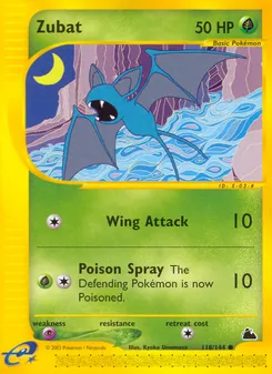 Zubat (Skyridge #118/144)