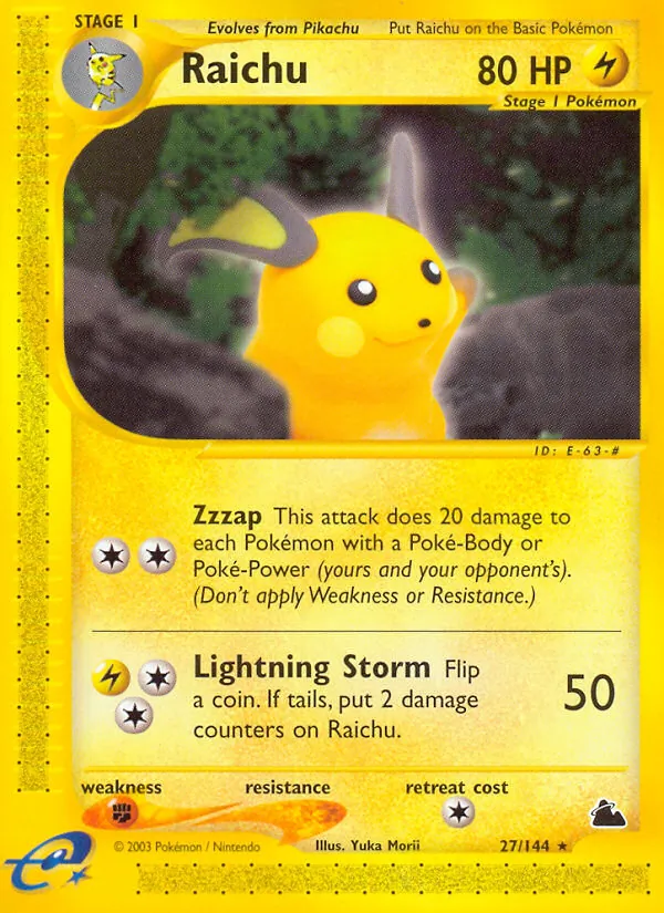 Raichu (Skyridge #27/144)