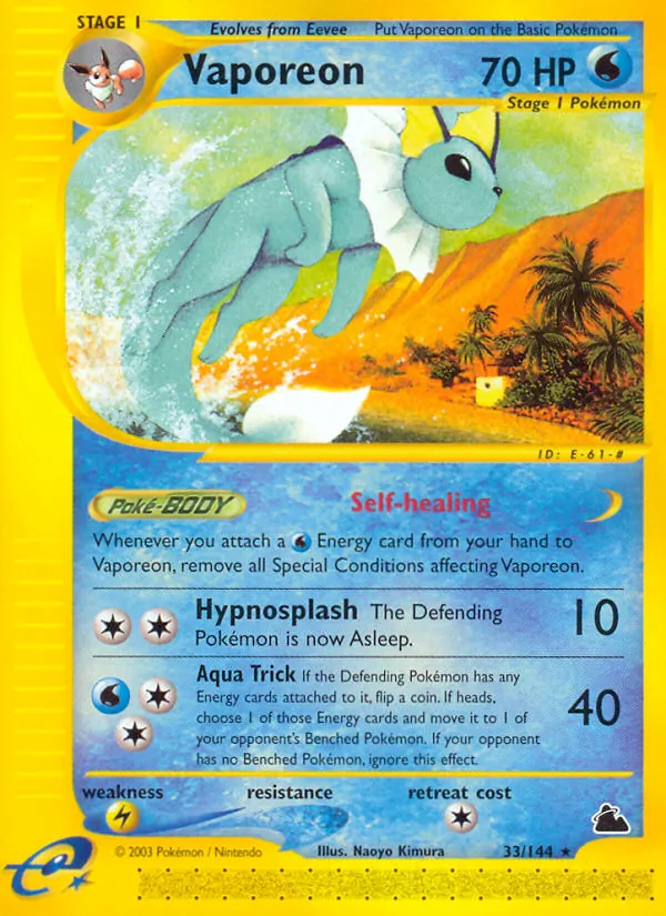 Vaporeon (Skyridge #33/144)