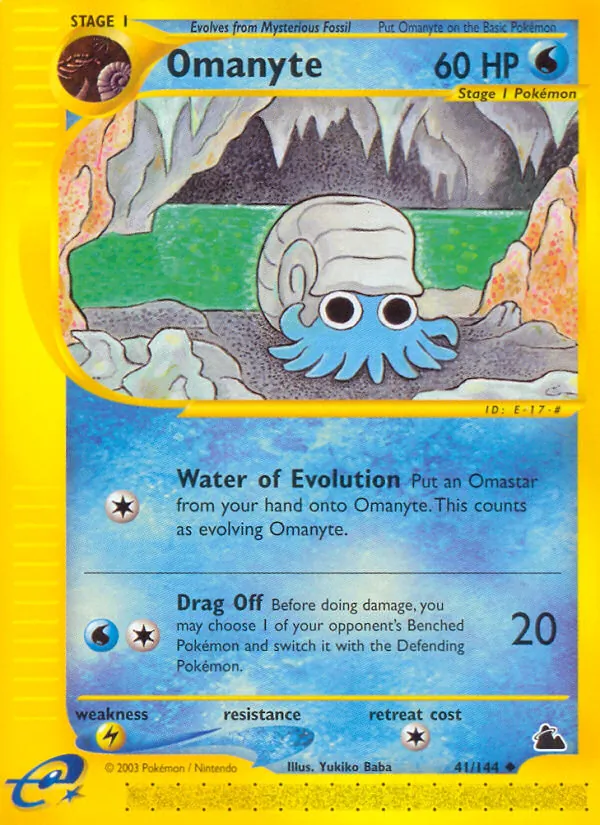 Omanyte (Skyridge #41/144)