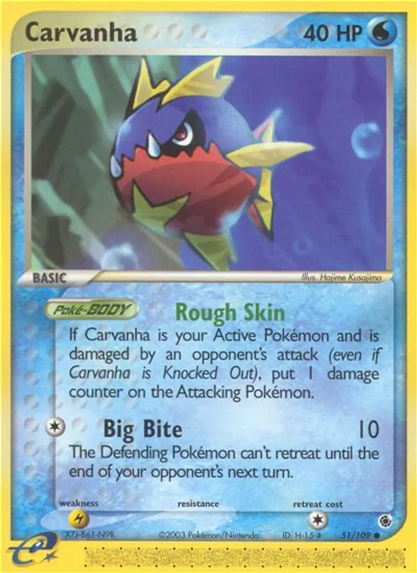 Carvanha (EX Ruby & Sapphire #51/109)