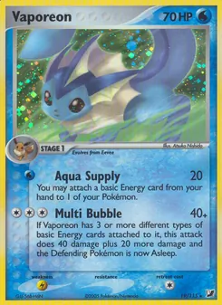 Vaporeon (EX Forze Segrete #19/115)