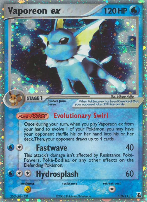 Vaporeon ex (EX Delta Species #110/113)