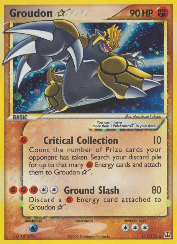 Groudon Star (EX Delta Species #111/113)