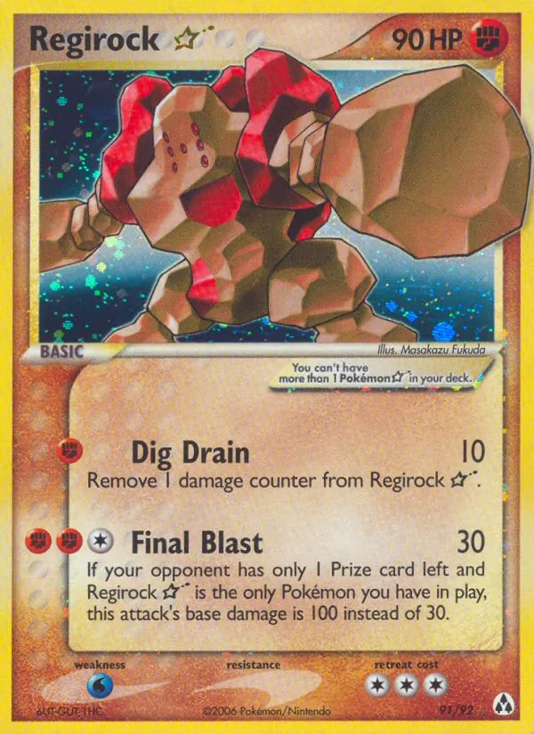 Regirock ☆ (EX Legend Maker #91/92)