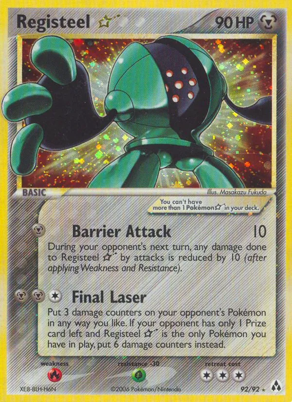Registeel ☆ (EX Legend Maker #92/92)