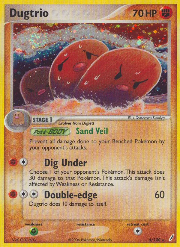 Dugtrio (EX Crystal Guardians #5/100)