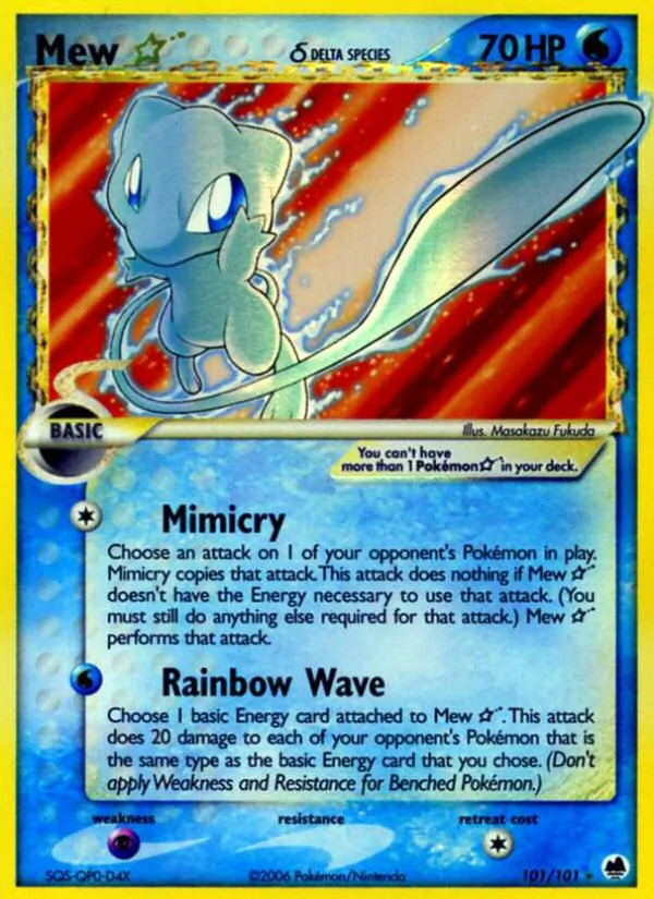 Mew ☆ δ (EX Dragon Frontiers #101/101)