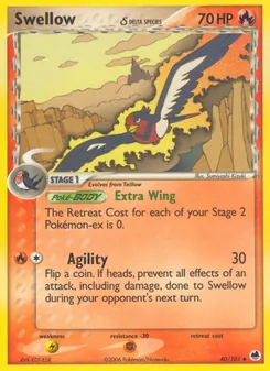 Swellow δ (EX Dragon Frontiers #40/101)